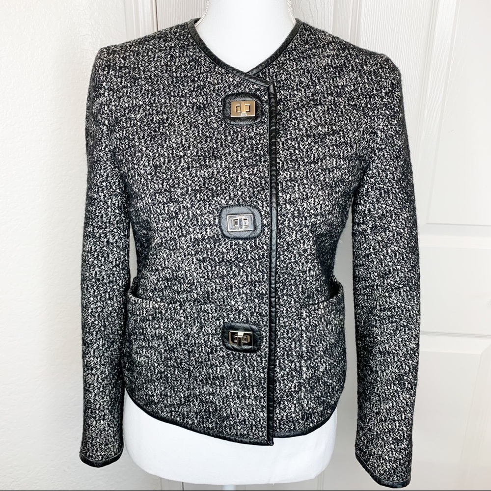 Sandro Printed Evening Jacket Size Medium - image 1